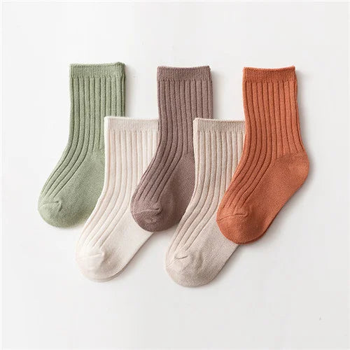 Kids Cotton Socks: Cute Block Colour Palettes